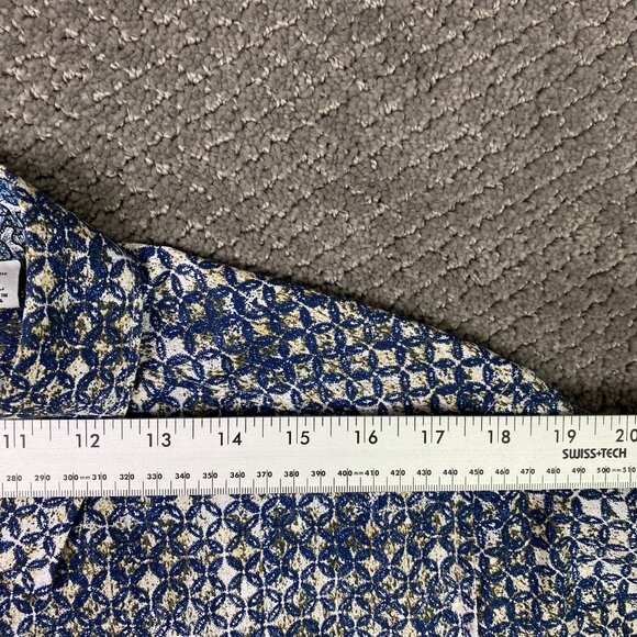 Robert Graham Shirt Men's XL Classic Fit Blue Brown White Button Down Geometric - Picture 12 of 14